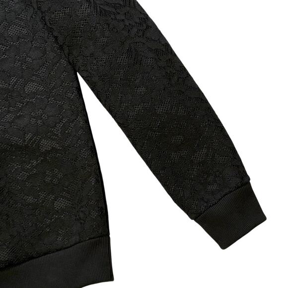 NWT Givenchy Sweater - Black Paisley Textured Print - Size 10 - Thick & Cozy - Picture 6 of 13